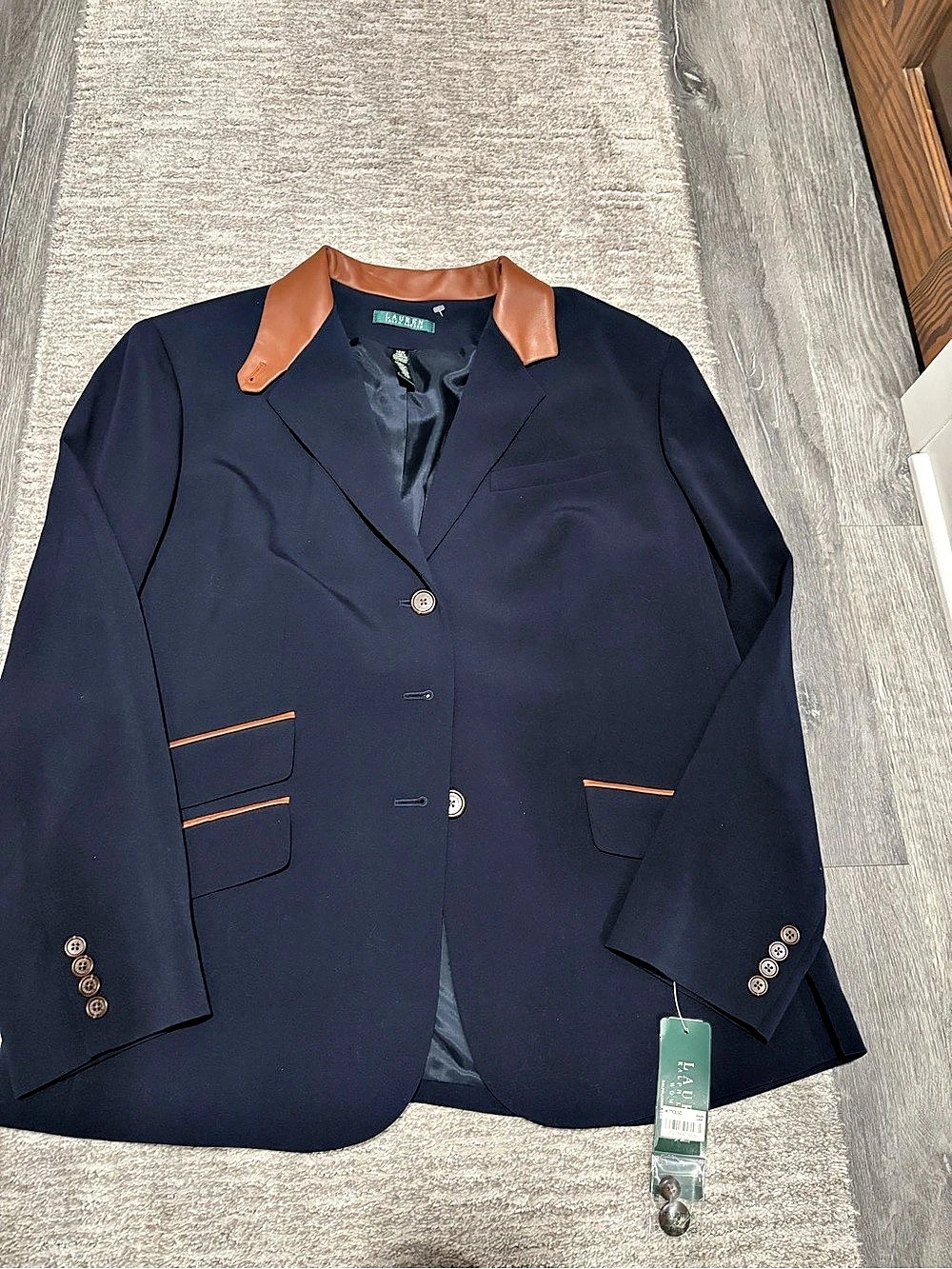 Lauren Ralph Lauren Blazer Gold-Tone Buttons Blue Size Small NWT size 18